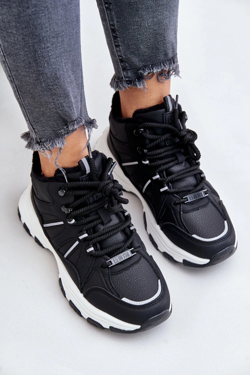 Ocieplane Sneakersy Damskie Big Star OO274A160 Czarne