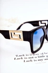 Damskie Modne Okulary Przeciwsłoneczne V120045 Czarno-Niebieskie