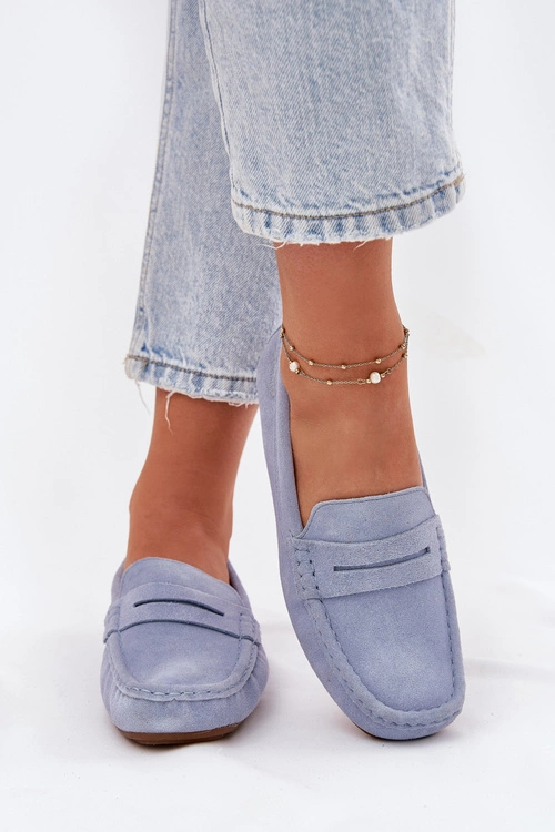 Zamszowe Mokasyny Damskie Big Star RR274943 Niebieskie