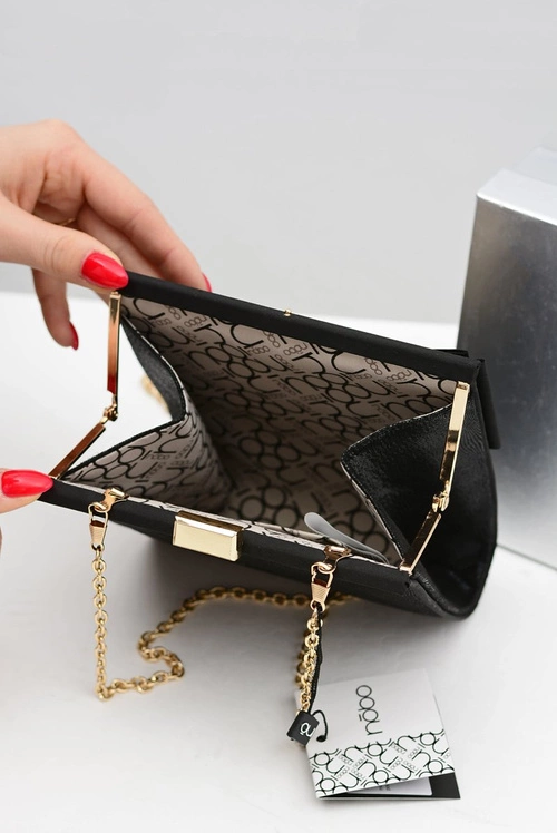 Damska Mała Czarna Torebka Nobo Kokarda