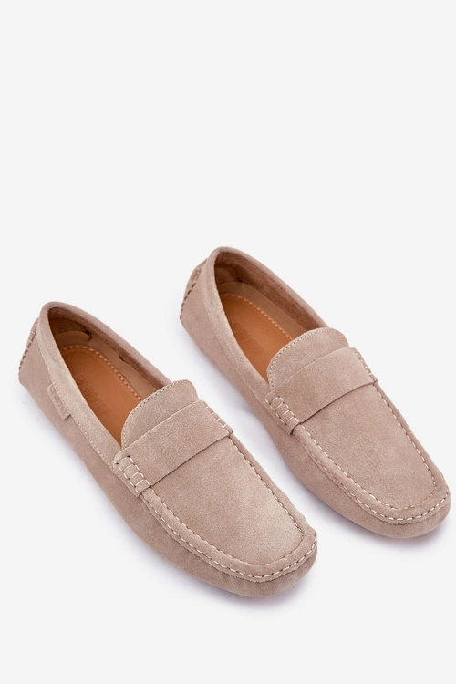 Zamszowe Mokasyny Męskie Big Star RR174050 Beżowe