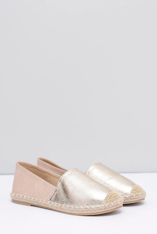 Złote Damskie Wsuwane Espadryle Paoli