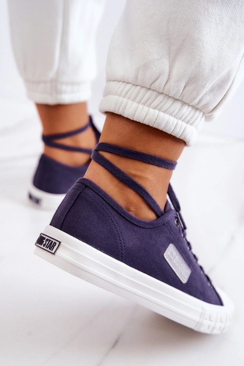 Klasyczne Damskie Trampki BIG STAR JJ274494 Granatowe