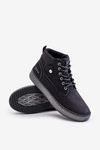 Sznurowane Botki Męskie Big Star OO174559 Hi-Poly System Czarne