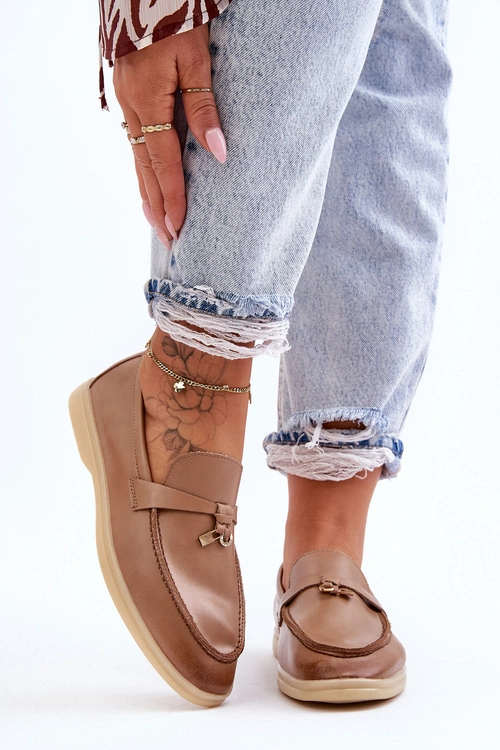 Klasyczne Mokasyny Damskie Brązowe Cortez