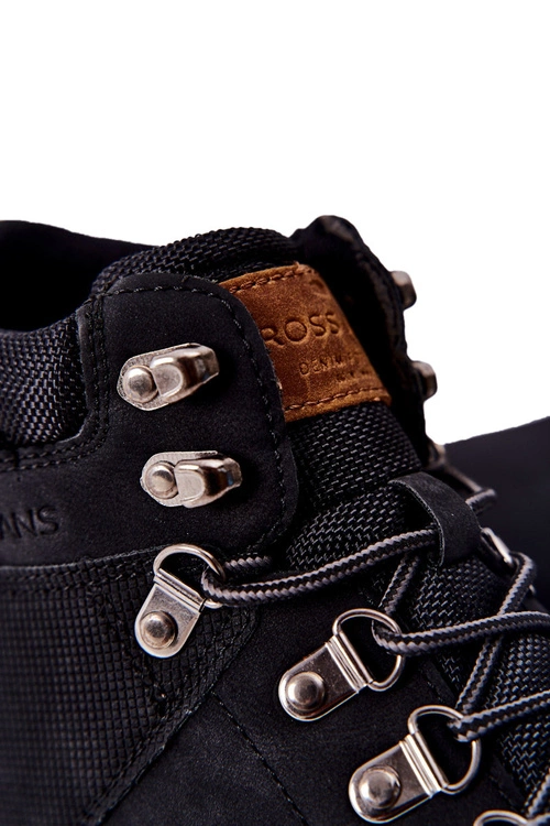 Męskie Buty Trekkingowe Cross Jeans EE1R4028C Czarne