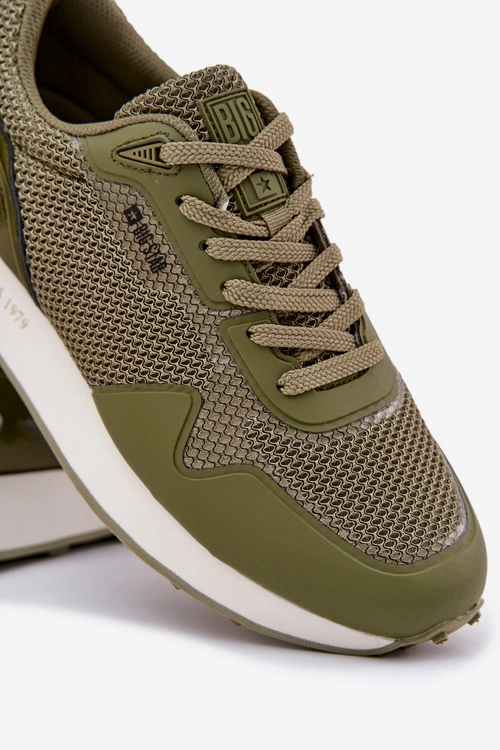Sneakersy Męskie Na Platformie Big Star RR174360 Hi-Poly System Khaki