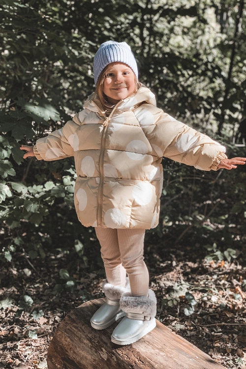 Ocieplane Dziecięce Botki Śniegowce Z Futerkiem Srebrne JellyBeans