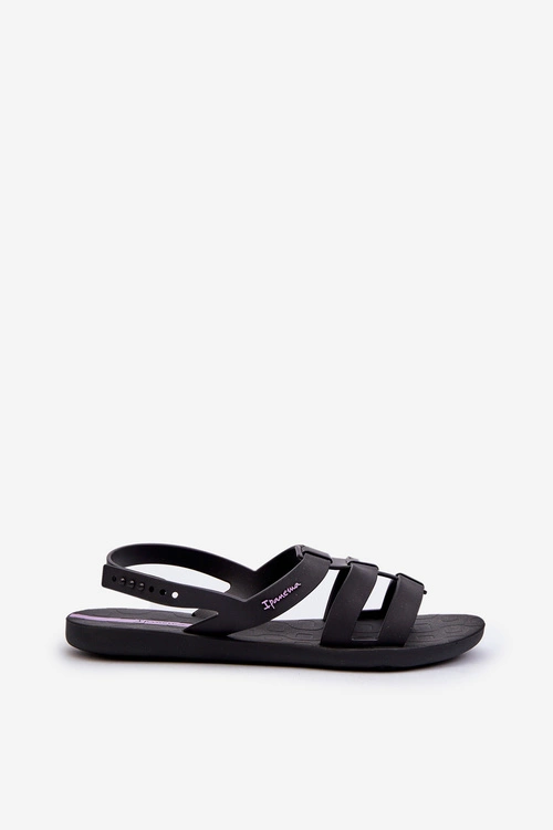 Płaskie Sandały Damskie 83516 Ipanema Style Sandal Fem Czarne