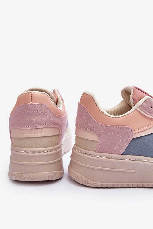 Buty Sportowe Damskie Big Star MM274233 Różowo-Beżowe