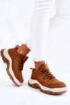 Damskie Buty Trekkingowe Trapery Memory Foam Big Star KK274362 Brązowe