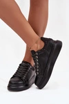 Sneakersy Damskie Z Naturalnej Skóry GOE OO2N4004 Czarne