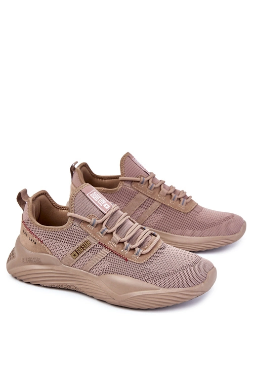 Męskie Buty Sportowe Memory Foam Big Star KK174258 Beżowe