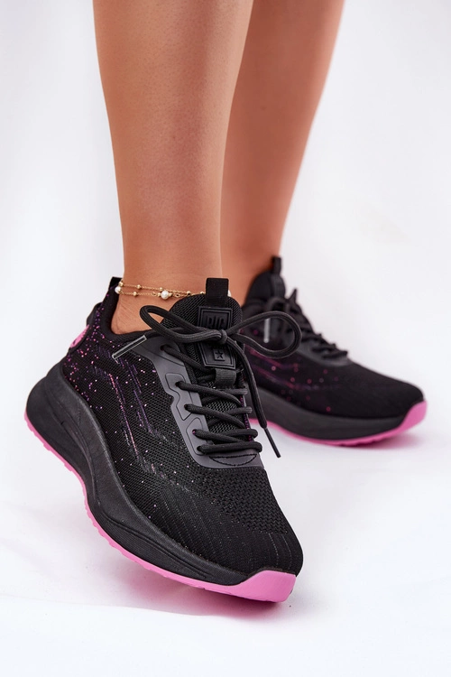 Sneakersy Buty Sportowe Damskie Na Platformie Big Star RR274523 HI-POLY SYSTEM Czarne