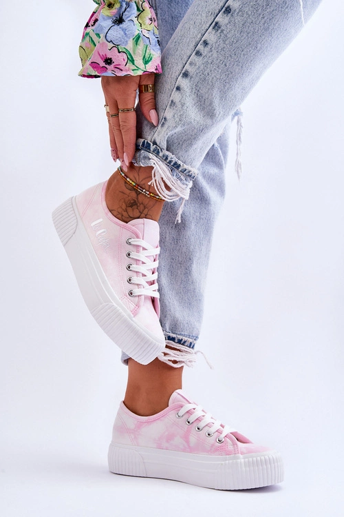 Trampki Na Platformie Lee Cooper LCW-23-31-1781L Różowe