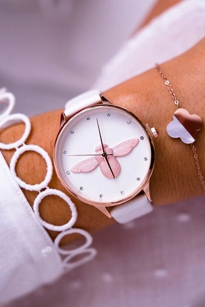 Damski Zegarek Michael John Biały Ivaria