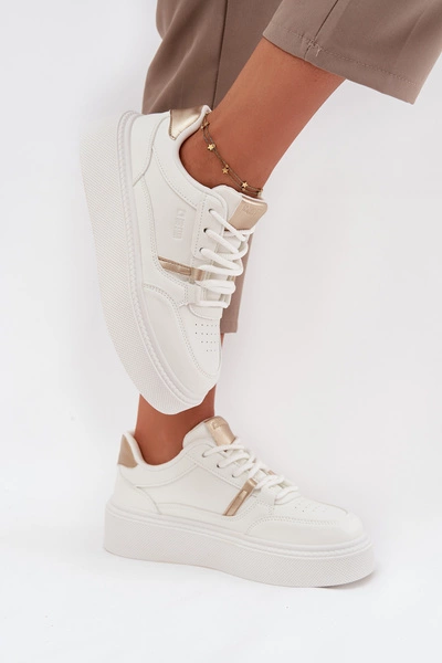 Damskie Sneakersy Na Platformie Big Star SS274359 Białe
