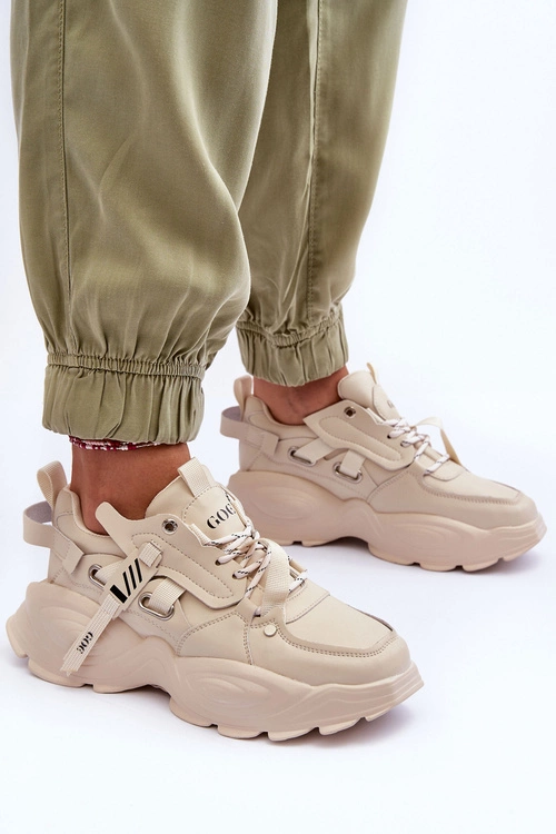 Buty Sportowe Sneakersy GOE MM2N4015 Beżowe