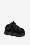 Dziecięce Sneakersy Ocieplane Futerkiem Czarne Mireen