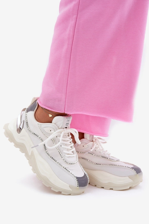 Damskie Sportowe Buty Cross Jeans II2R4017C Białe