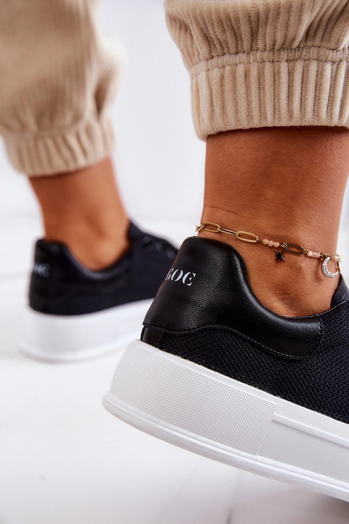 Damskie Trampki Na Platformie GOE JJ2N4073 Czarne