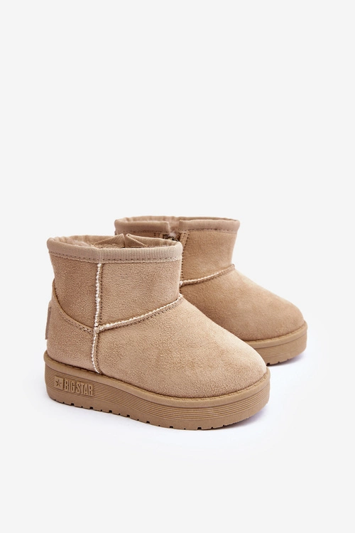 Dziecięce Śniegowce Ocieplane Na Suwak Beżowe Big Star MM374098