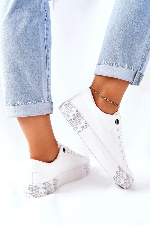 Damskie Trampki Na Platformie BIG STAR II274181 Białe