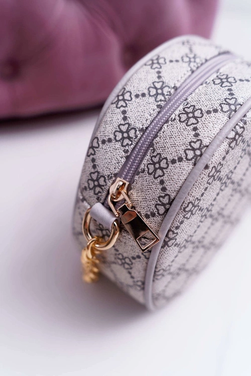 Torebka Kuferek Okrągły Beżowo Szara