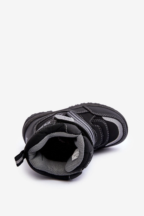 Dziecięce Ocieplane Śniegowce Na Rzepy Czarne Big Star MM374129