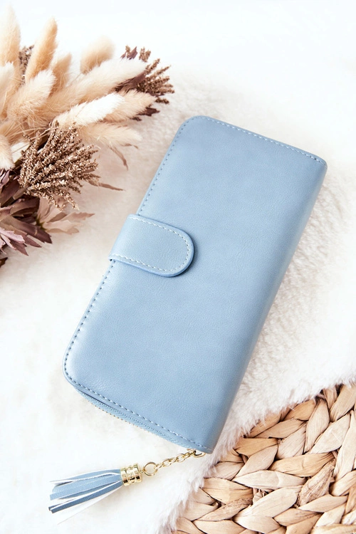 Duży Portfel Damski Z Dodatkowymi Portmonetkami Niebieski