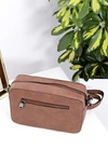 Damska Torebka Brązowa Listonoszka z Ćwiekami