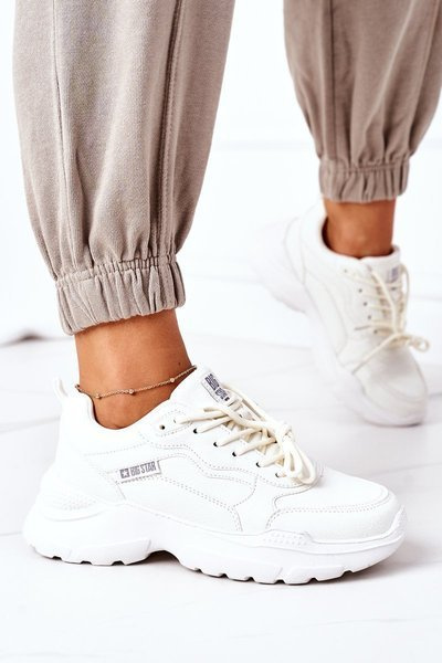 Damskie Sportowe Buty Sneakersy Big Star EE274460 Białe