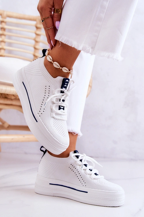 Damskie Buty Sportowe Sneakersy GOE JJ2N4164 Białe
