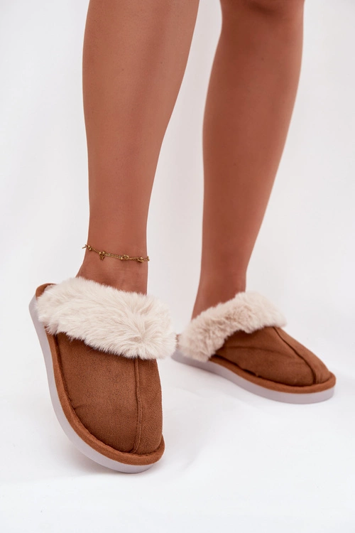 Kapcie Damskie Z Futerkiem Camel Carisse