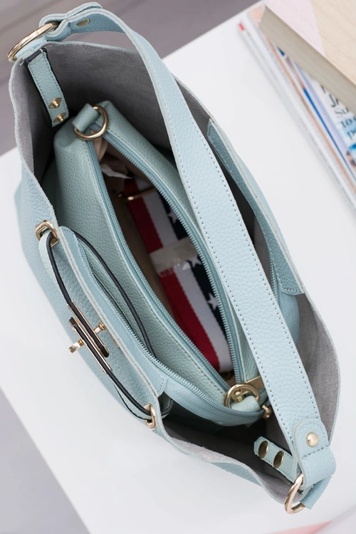 Turkusowa Torebka Damska A4 na Ramię