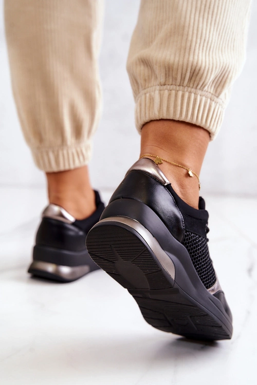 Modne Buty Sportowe Damskie Sneakersy Czarne Danielle