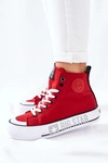 Wysokie Trampki Na Platformie Big Star II274018 Czerwone