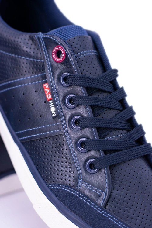 Granatowe Męskie Trampki Tenisówki Sorento