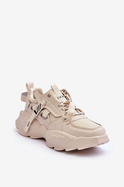 Buty Sportowe Sneakersy GOE MM2N4015 Beżowe