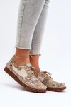 Wzorzyste Półbuty Damskie Maciejka 06347-04 Beżowe