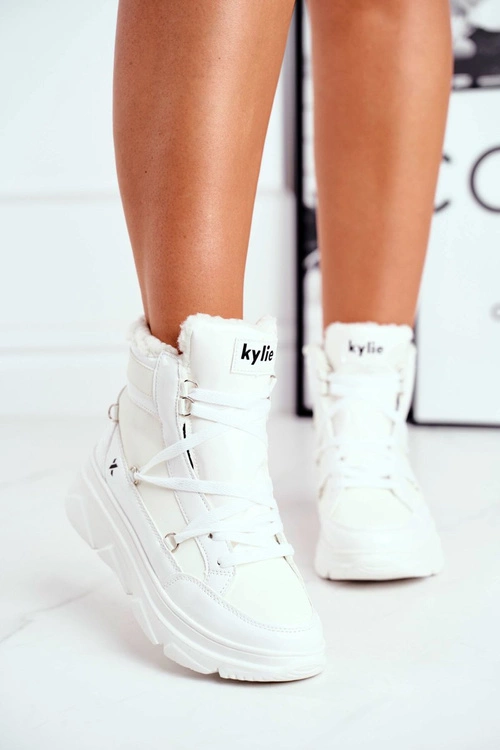 Damskie Sneakersy Śniegowce Białe Missy