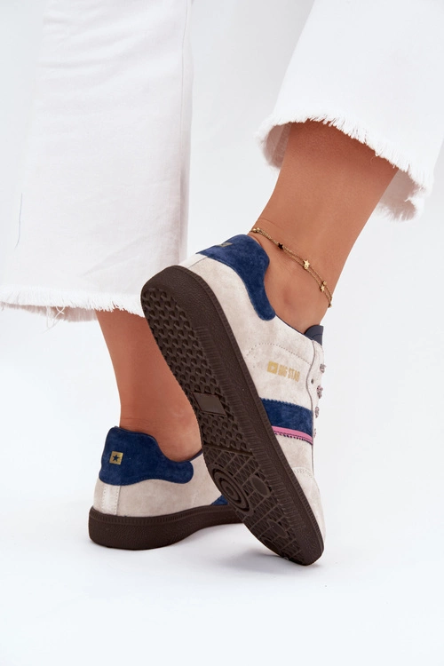 Zamszowe Niskie Sneakersy Damskie Big Star SS274679 HI-POLY SYSTEM Szare