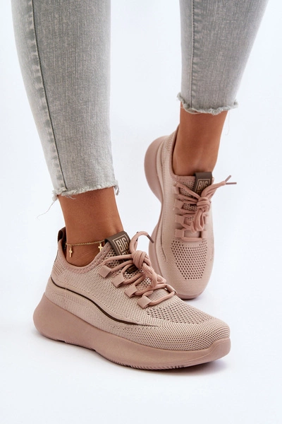 Damskie Buty Sportowe Big Star NN274664 Nude