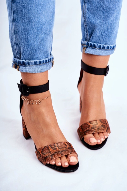 Damskie Sandały Maciejka Skórzane Pomarańczowy Gad 04235-18/00-5