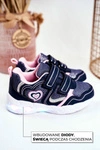Sportowe Buty Dziecięce Świecące Na Rzepy Granatowe Scarlet
