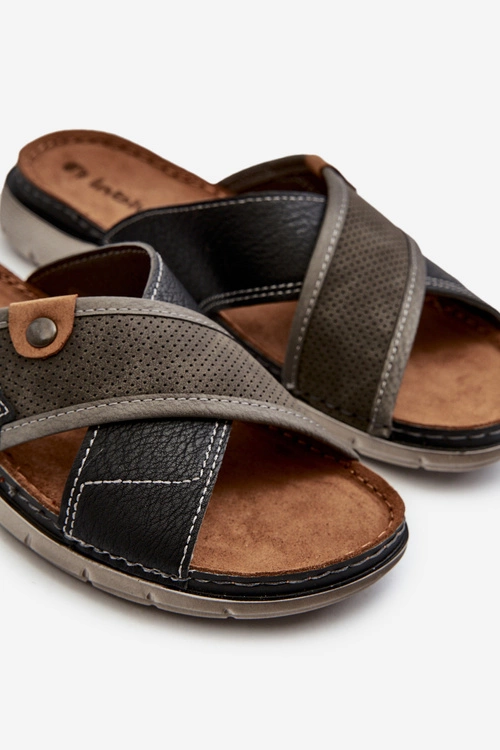 Wygodne Klapki Męskie Inblu VI000009 Szare