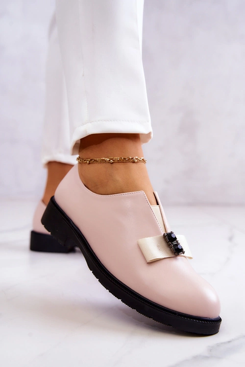 Damskie Półbuty Wsuwane Z Ozdobą Beżowe Janelle