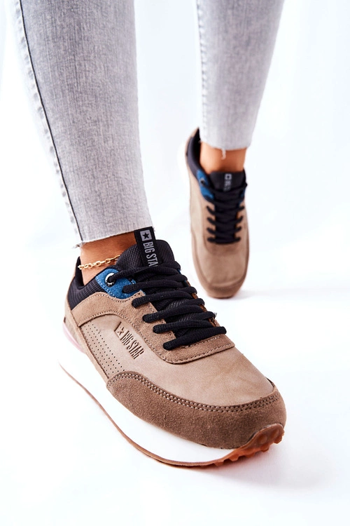 Buty Sportowe Memory Foam Big Star II274407 Brązowo-Czarne