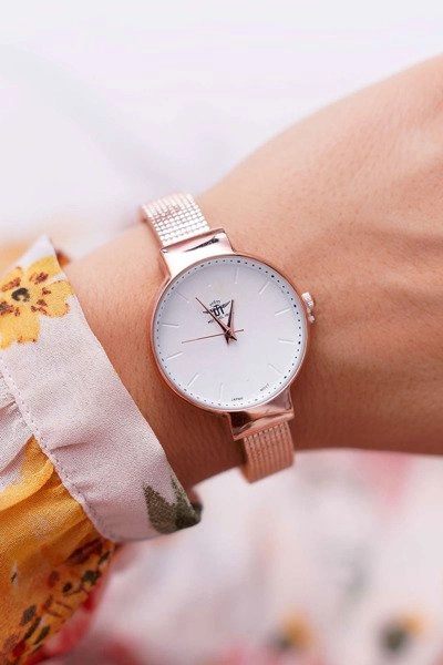 Damski Zegarek Michael John Różowe Złoto Inka