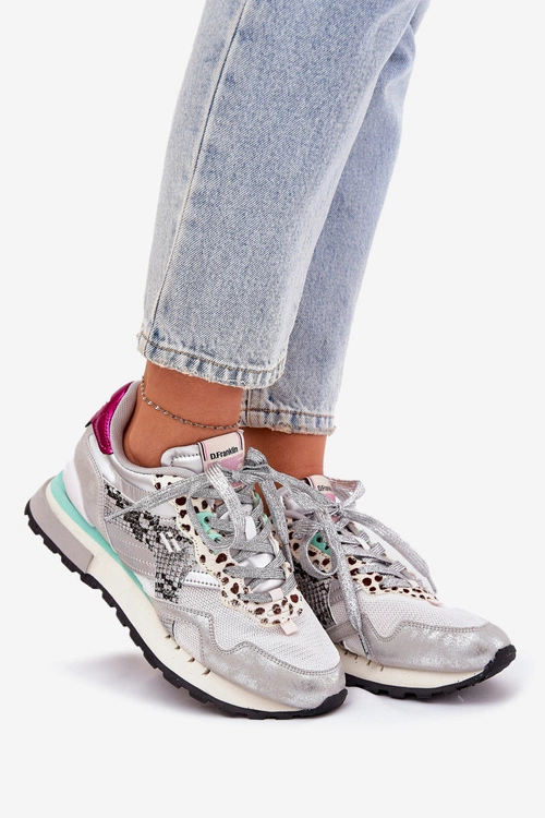 Sneakersy Buty Sportowe Damskie D.Franklin DFSH378006 Srebrne